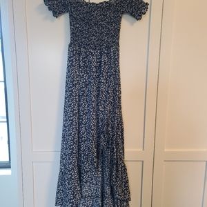 Blue Rain Floral maxi